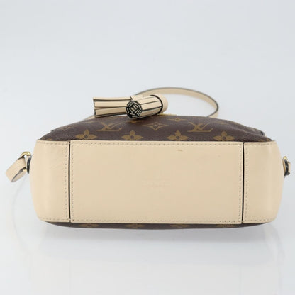 Louis Vuitton Saintonge Handbag Monogram Canvas with Leather, WHITE, CANVAS, Handbag