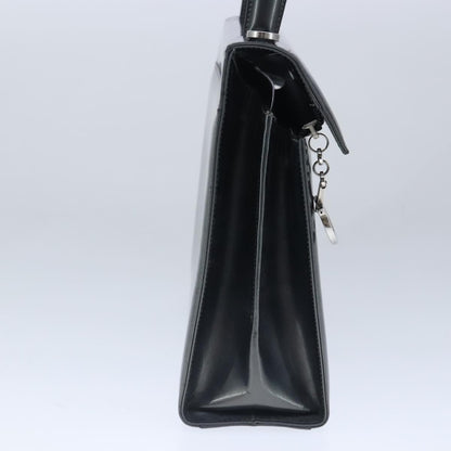 Salvatore Ferragamo Gancini handbag Leather, BLACK, LEATHER, Handbag