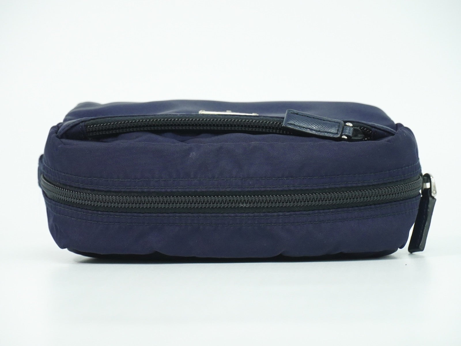 Prada Pochette Nylon, NAVY, NYLON, Clutche & pouche