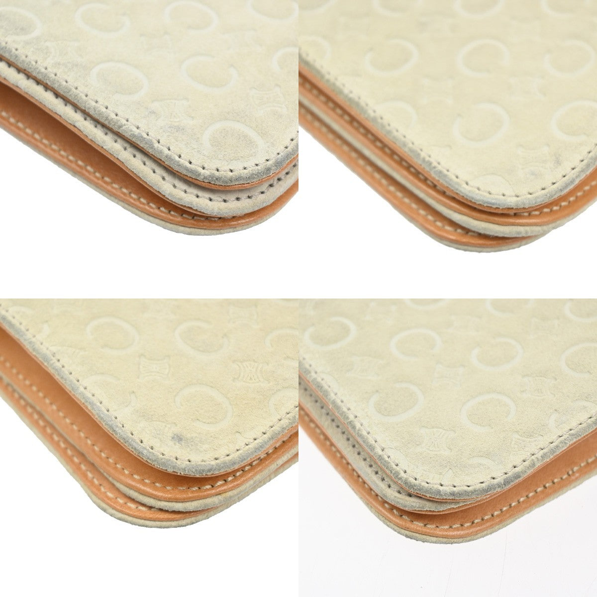 Celine C Macadam Shoulder bag Suede, BEIGE, SUEDE, Clutche & pouche