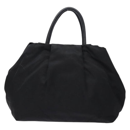 Prada Bow Tote Tessuto with Leather, BLACK, NYLON, Tote bag