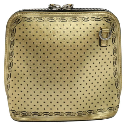 Gucci Dome Crossbody Bag Limited Edition Printed Leather, GOLD, LEATHER, Shoulder bag
