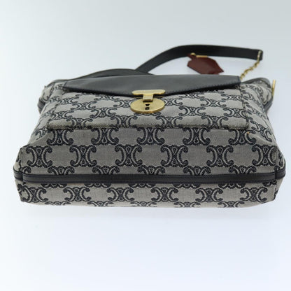 Celine Vintage Triomphe Shoulder Bag Canvas, GRAY, CANVAS, Shoulder bag