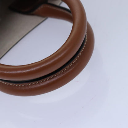 Celine Vertical Cabas Tote Canvas with Leather, WHITE, CANVAS, Handbag