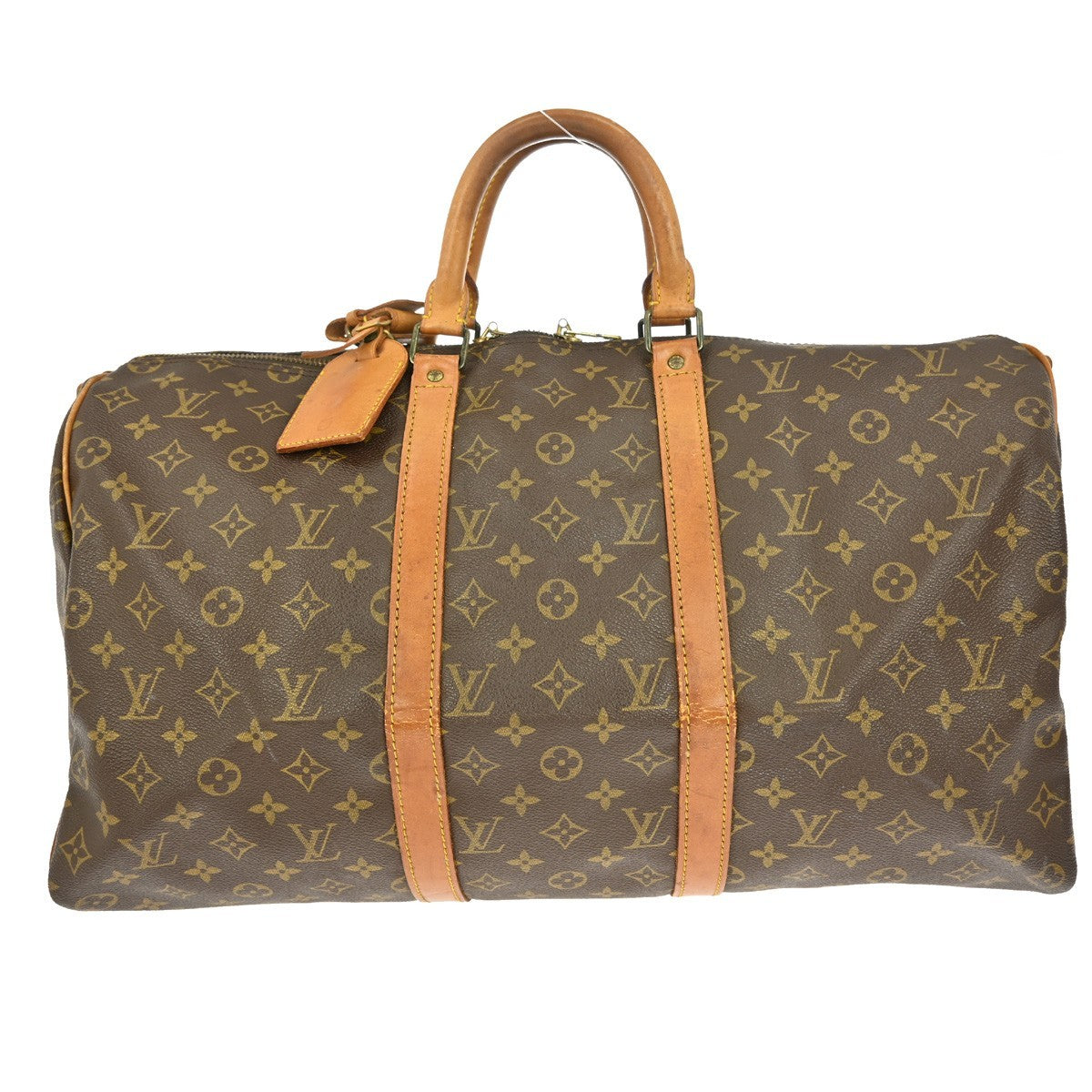 Louis Vuitton Keepall Bag Monogram Canvas, BROWN, CANVAS, Travel bag