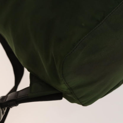 Prada Vela Double Front Pocket Backpack Tessuto with Saffiano Leather, KHAKI, NYLON, Backpack