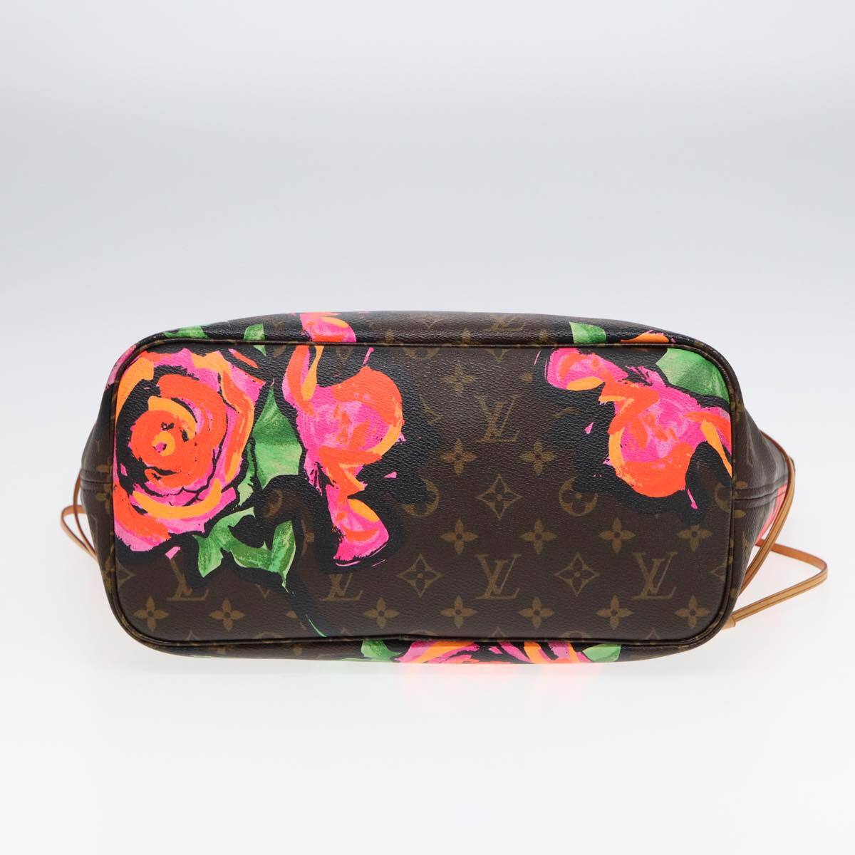Louis Vuitton Neverfull Tote Limited Edition Monogram Roses, PINK, CANVAS, Tote bag