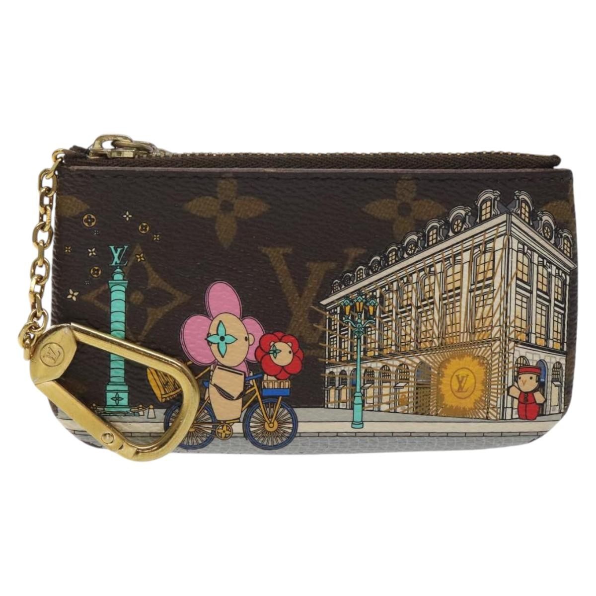 Louis Vuitton Pochette Clés Monogram Vivienne, BROWN, CANVAS, Wallets