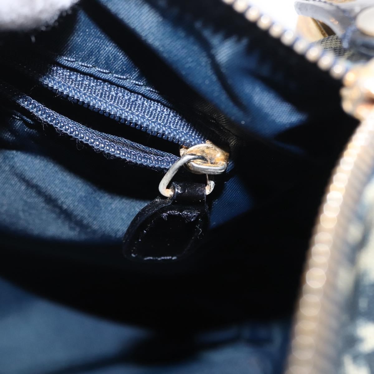 Christian Dior Vintage Trotter Boston Bag Diorissimo Canvas, NAVY, CANVAS, Handbag