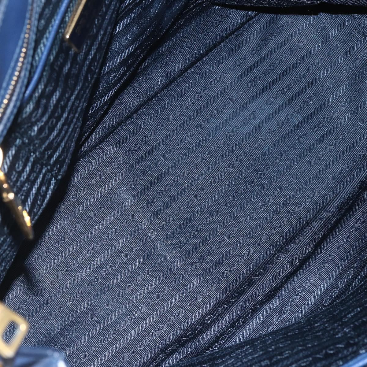 Prada Galleria Double Zip Tote Saffiano Leather, BLUE, LEATHER, Tote bag