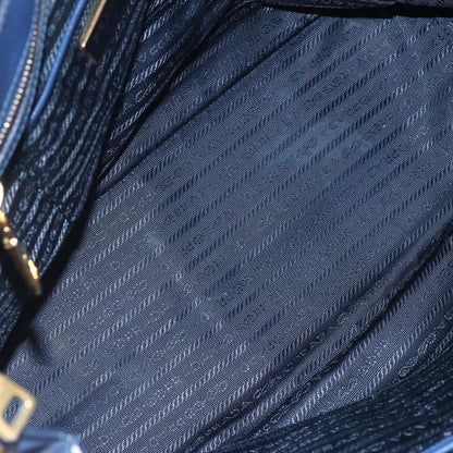 Prada Galleria Double Zip Tote Saffiano Leather, BLUE, LEATHER, Tote bag