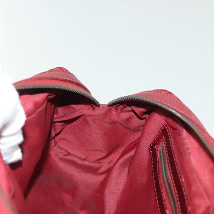 Fendi Bowling Bag Zucchino Canvas, RED, CANVAS, Shoulder bag