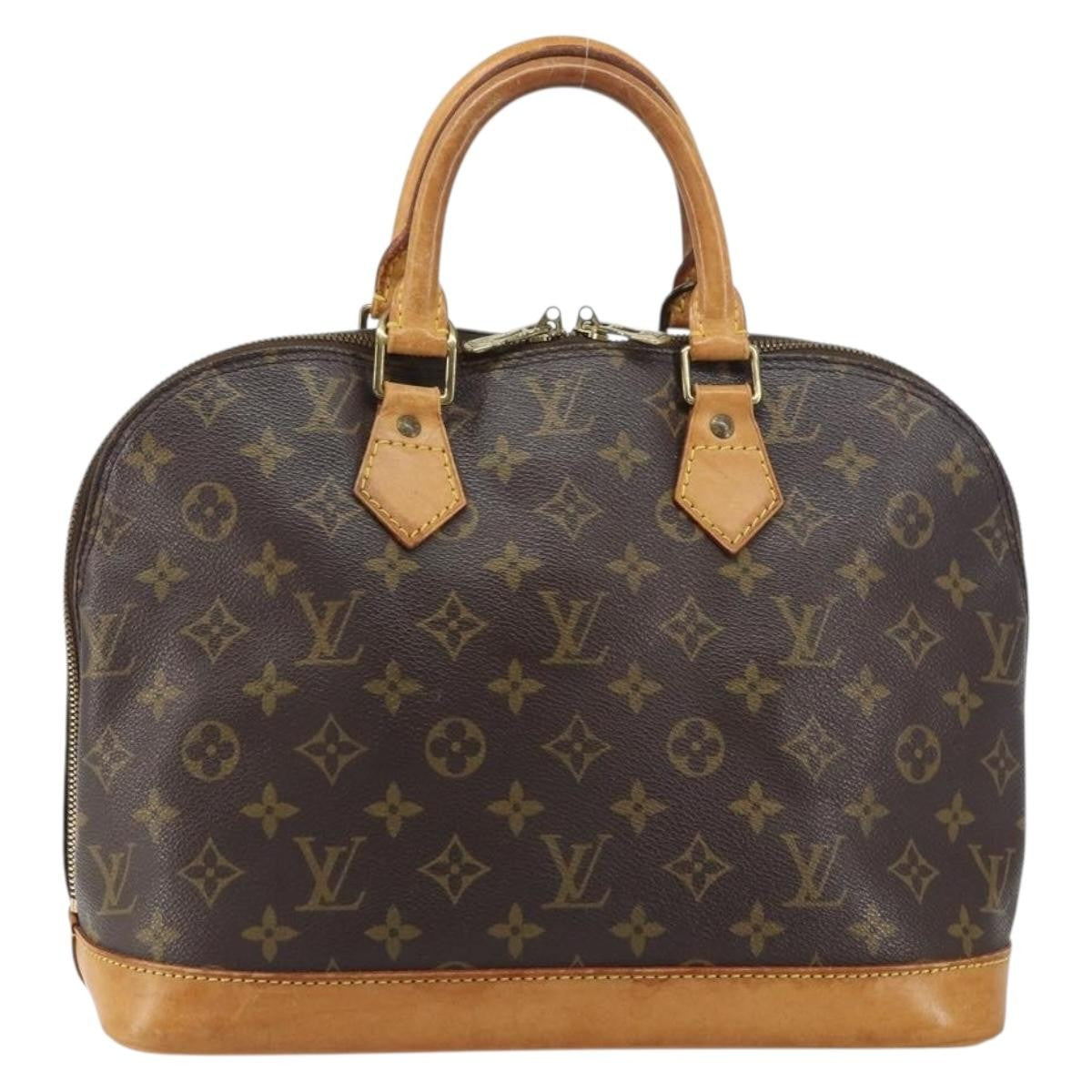 Louis Vuitton Alma Handbag Monogram Canvas, BROWN, CANVAS, Handbag