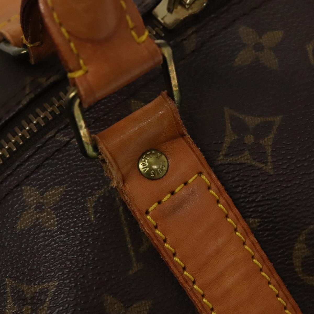 Louis Vuitton Keepall Bag Monogram Canvas, BROWN, CANVAS, Travel bag
