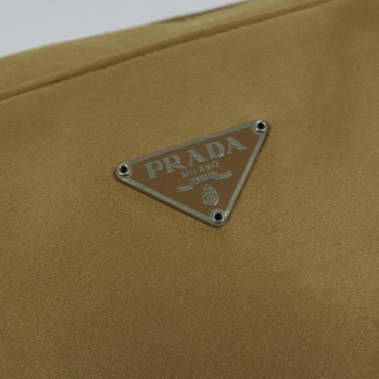 Prada Zip Around Toiletry Bag Silk, BEIGE, SATIN, Clutche & pouche