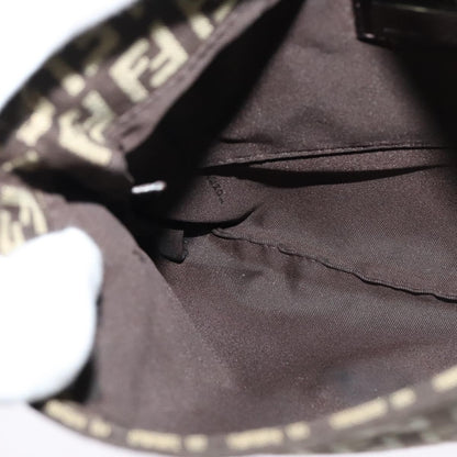 Fendi Mamma Baguette Shoulder Bag Canvas, BROWN, CANVAS, Shoulder bag