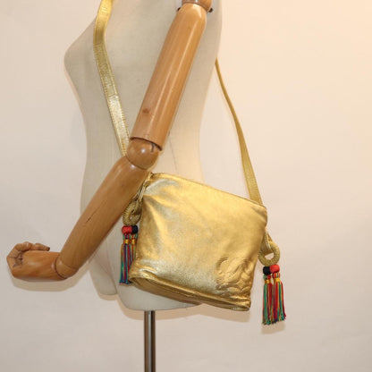 Loewe Flamenco Bag Leather, GOLD, LEATHER, Handbag
