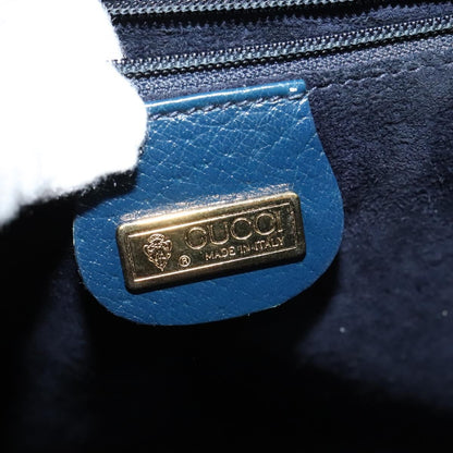 Gucci Vintage Shoulder Bag Leather, BLUE, LEATHER, Shoulder bag