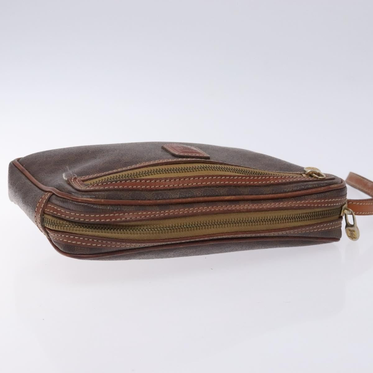 Celine Macadam Pochette Classic, BROWN, PVC, Clutche & pouche