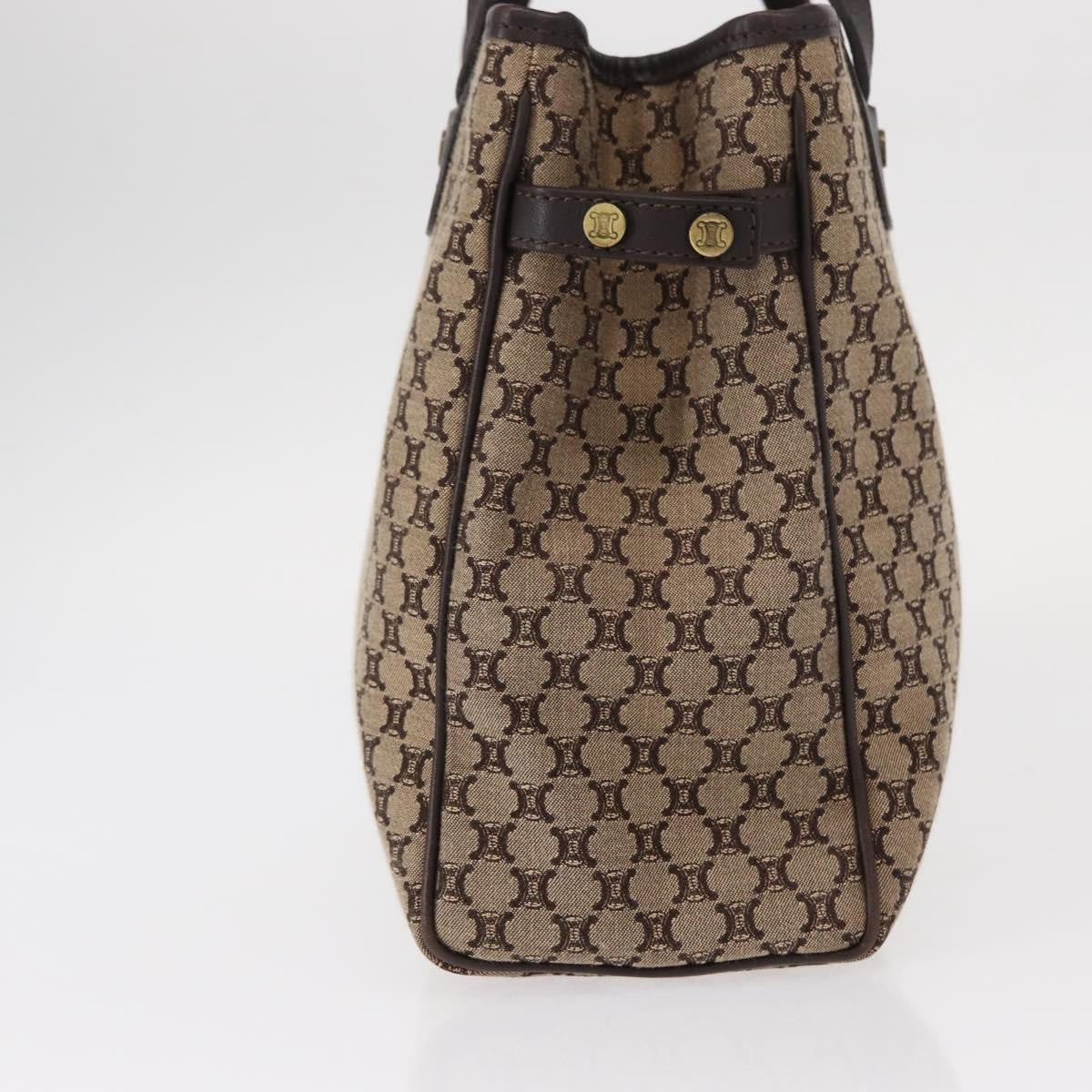 Celine Vintage Macadam Handbag Canvas, BEIGE, CANVAS, Handbag