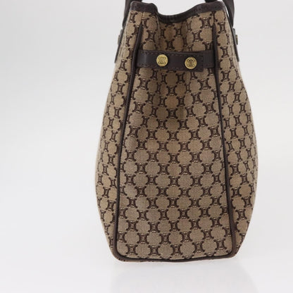 Celine Vintage Macadam Handbag Canvas, BEIGE, CANVAS, Handbag