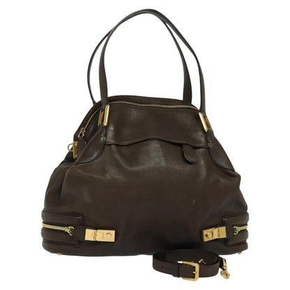 Chloe Vintage Tote bag Leather, BROWN, LEATHER, Tote bag
