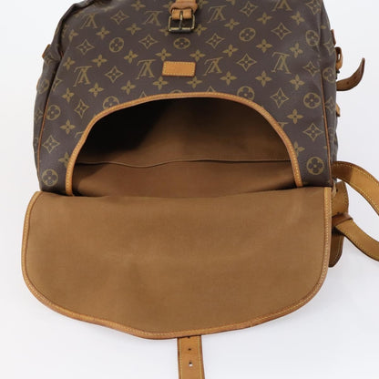 Louis Vuitton Saumur Handbag Monogram Canvas, BROWN, CANVAS, Shoulder bag