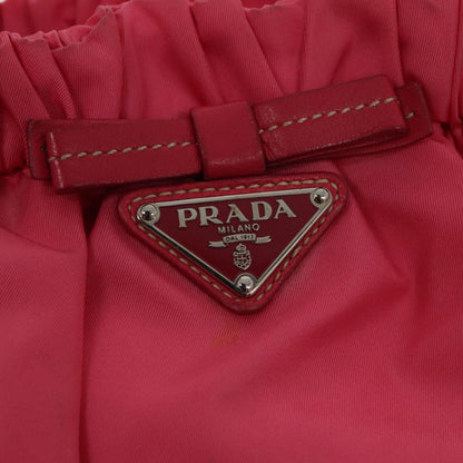 Prada Bow Convertible Tote Tessuto, PINK, NYLON, Tote bag