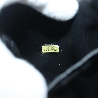 Chanel Vanity pouch Leather, BLACK, LEATHER, Toiletry Case