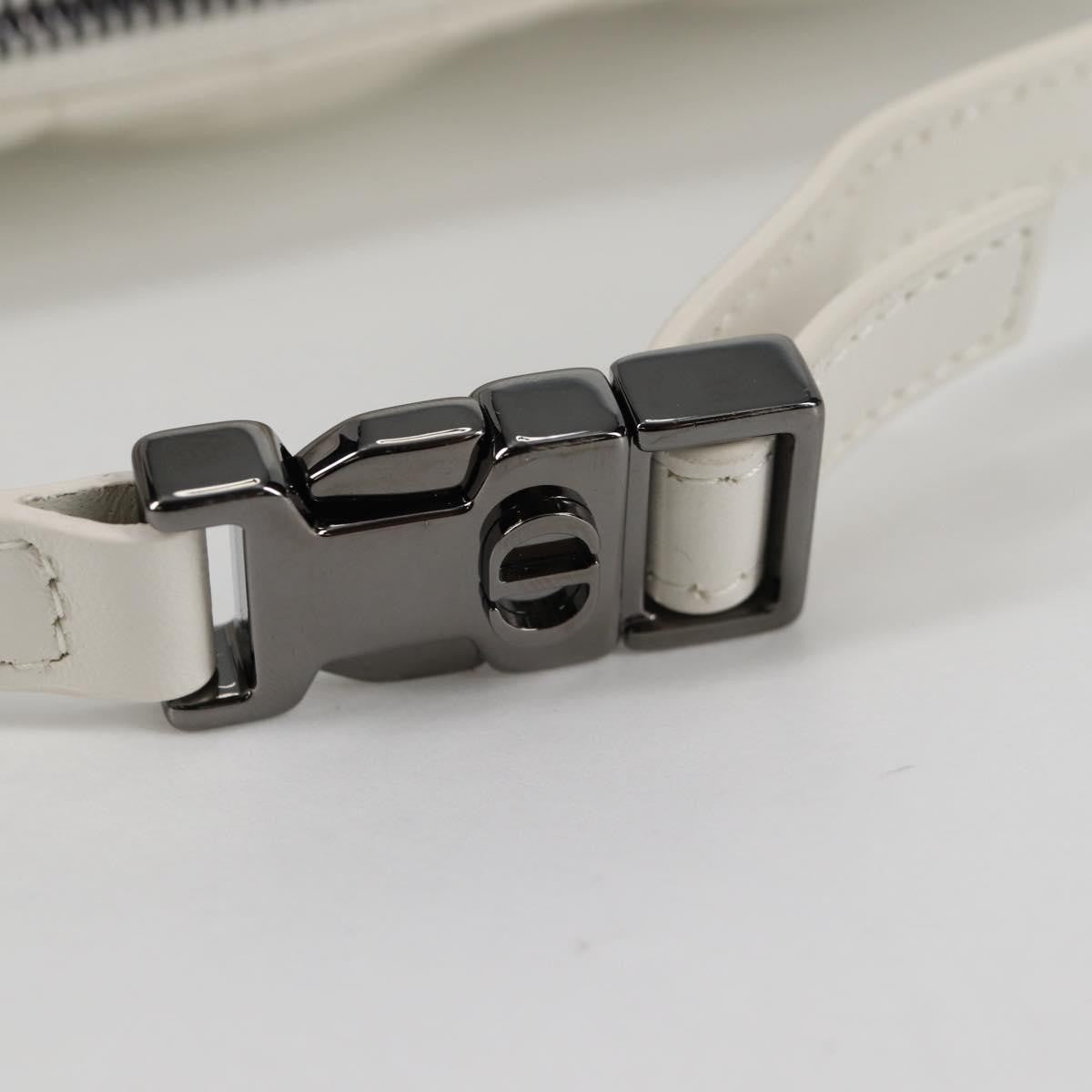 Christian Dior DiorTravel Nomad Pouch Macrocannage Quilt Calfskin, WHITE, LEATHER, Clutche & pouche