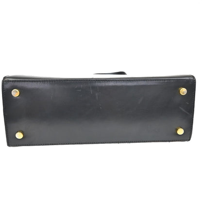 Salvatore Ferragamo Convertible Vara Bow Tote Leather, BLACK, LEATHER, Handbag