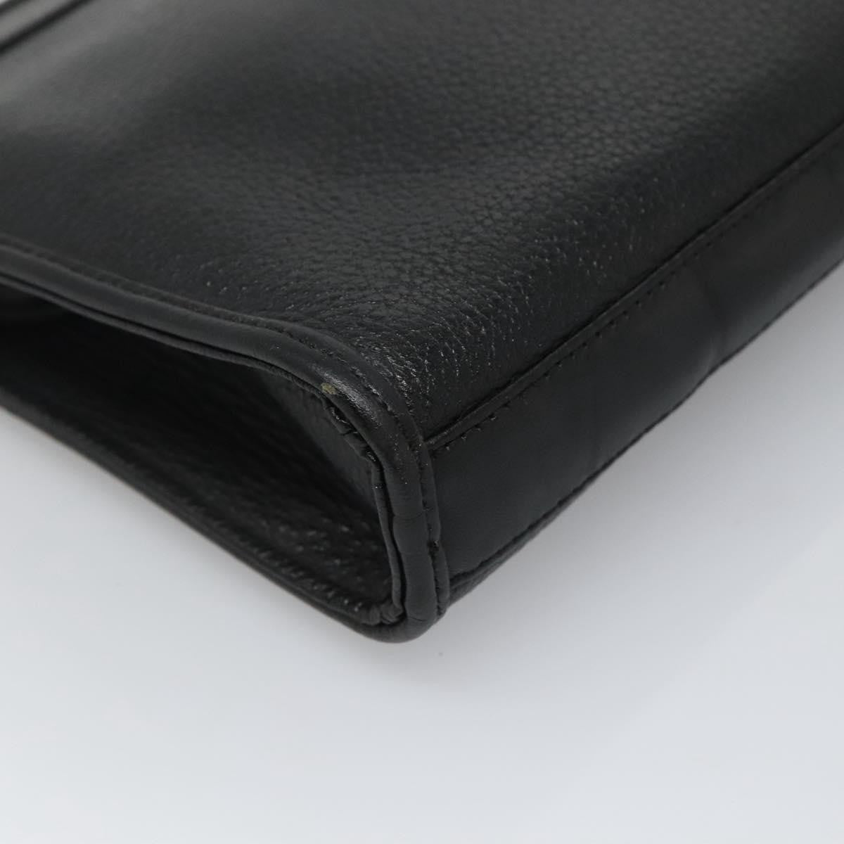 Burberry Zip Clutch Leather, BLACK, LEATHER, Clutche & pouche