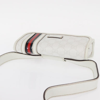 Gucci Sherry Line Waist Bag GG Canvas, WHITE, CANVAS, Shoulder bag