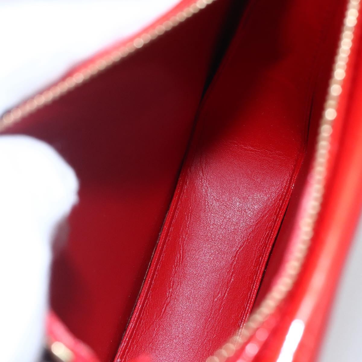 Louis Vuitton Mott Handbag Monogram Vernis, RED, PATENT_LEATHER, Clutche & pouche