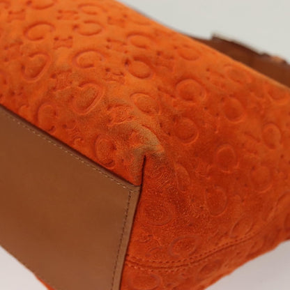 Celine C Macadam Handbag Suede, ORANGE, SUEDE, Handbag