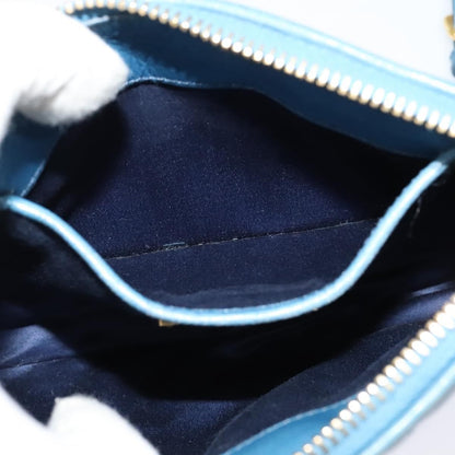 Miu Miu Zip Wristlet Pouch Matelasse Leather, BLUE, LEATHER, Clutche & pouche