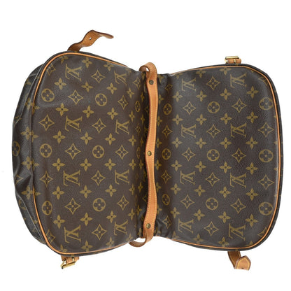 Louis Vuitton Saumur Handbag Monogram Canvas, BROWN, CANVAS, Shoulder bag