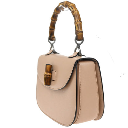 Gucci Bamboo 1947 Top Handle Bag Leather, BEIGE, LEATHER, Handbag