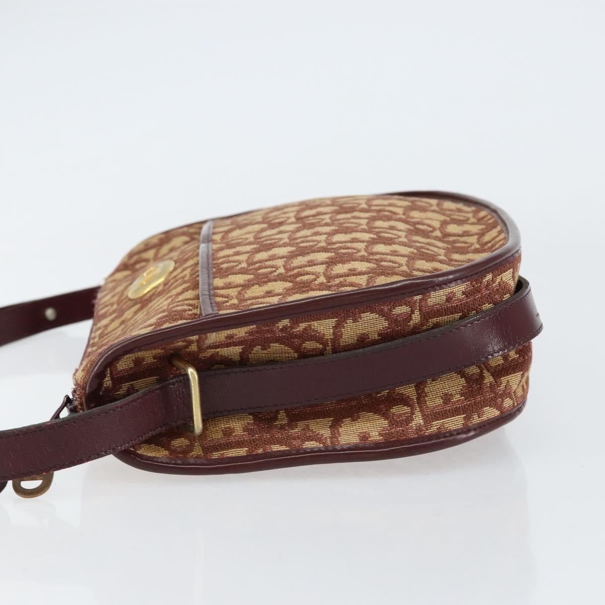 Christian Dior Vintage Trotter Shoulder Bag Canvas, BEIGE, CANVAS, Shoulder bag