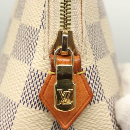 Louis Vuitton Cosmetic Pouch Damier, WHITE, CANVAS, Toiletry Case