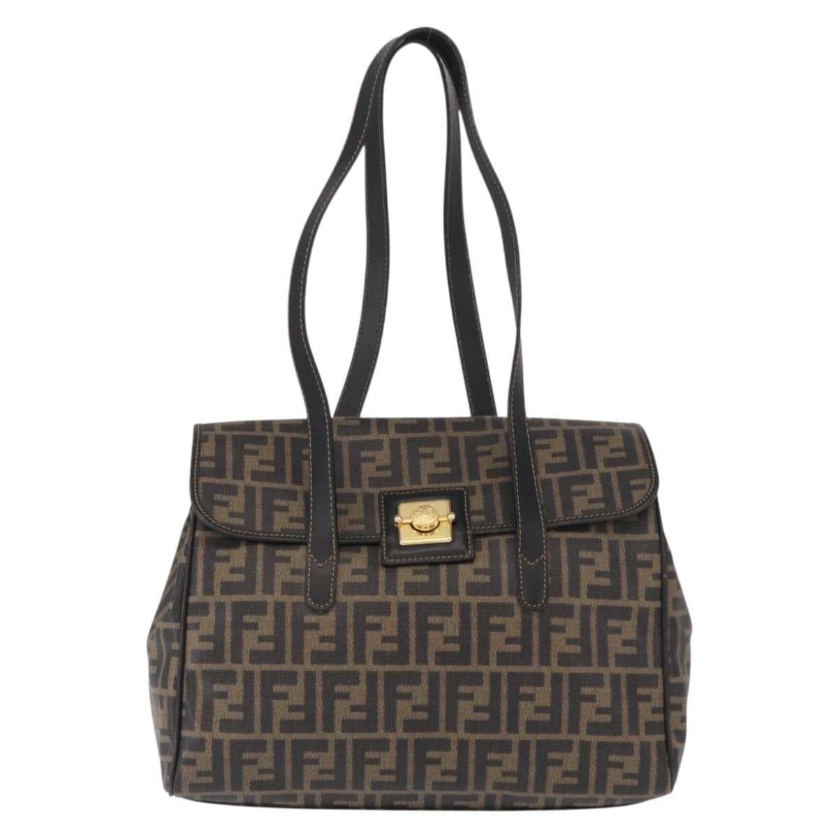 Fendi Zucca Tote bag Canvas, BROWN, PVC, Tote bag