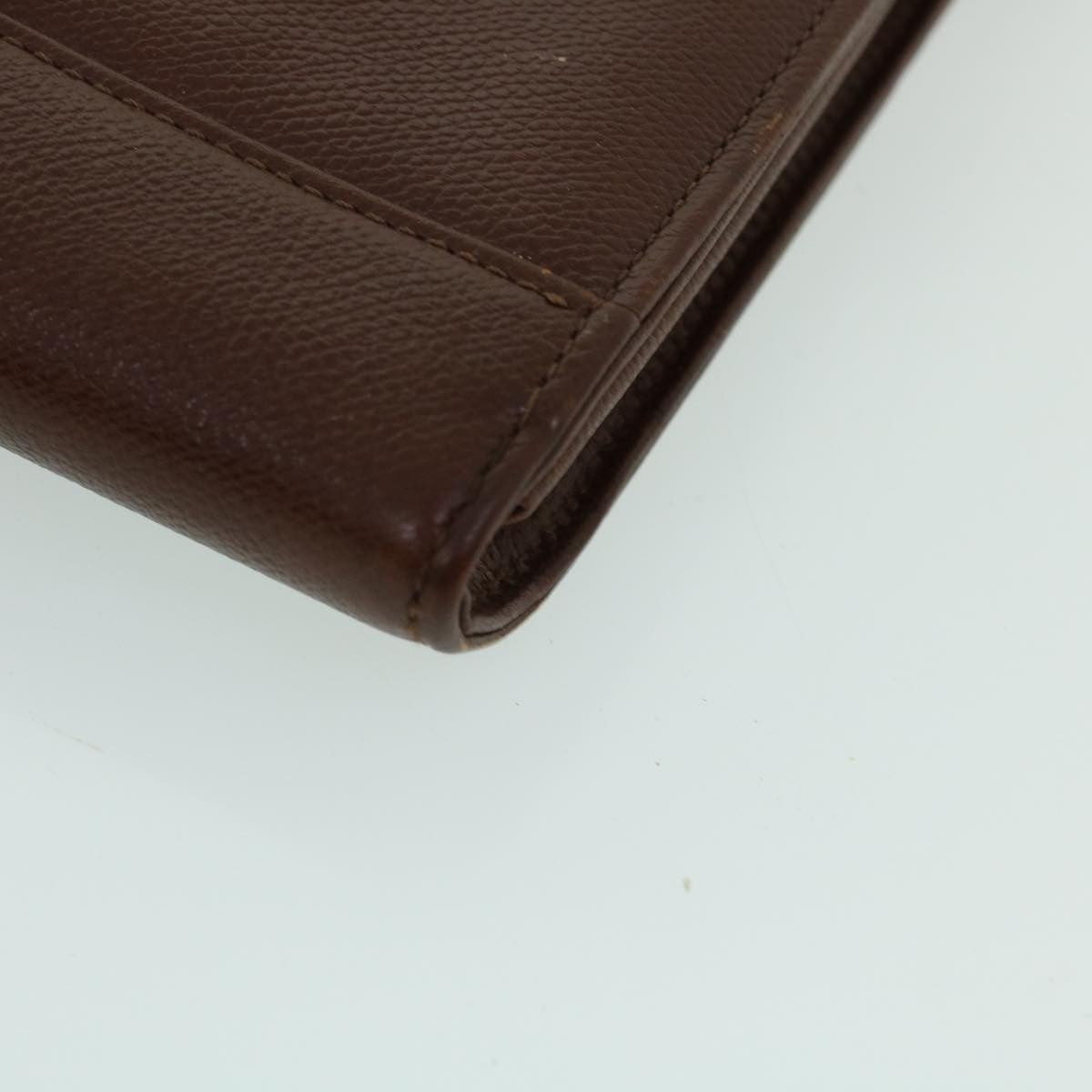 Saint Laurent Vintage Flap Document Holder Leather, BROWN, LEATHER, Briefcase