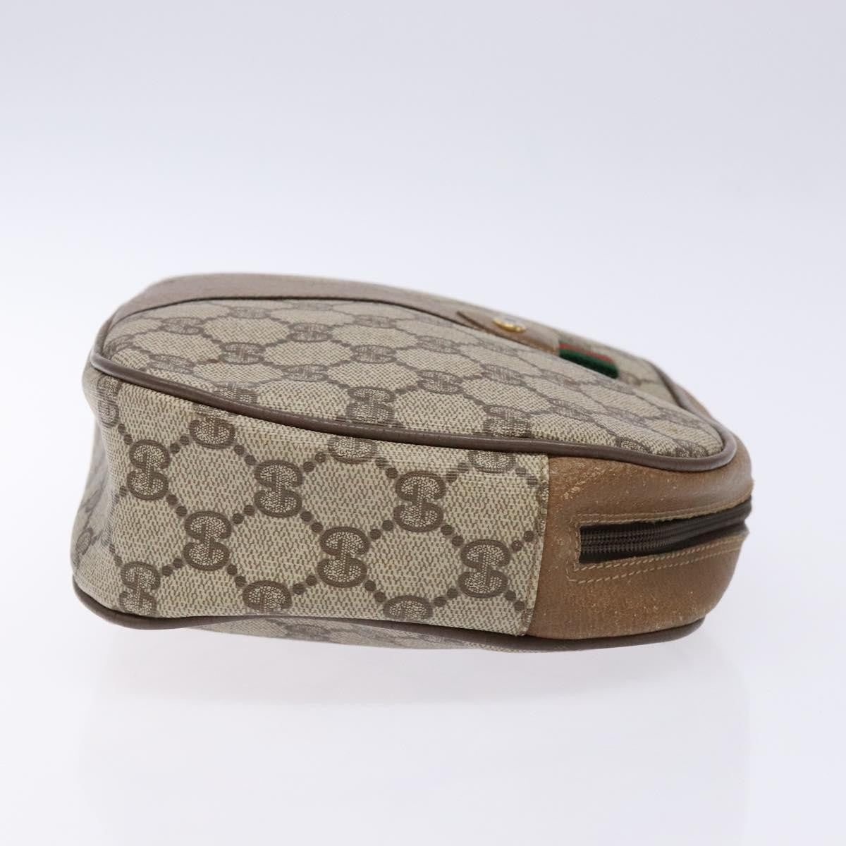 Gucci Sherry line pouch Canvas, BEIGE, PVC, Clutche & pouche