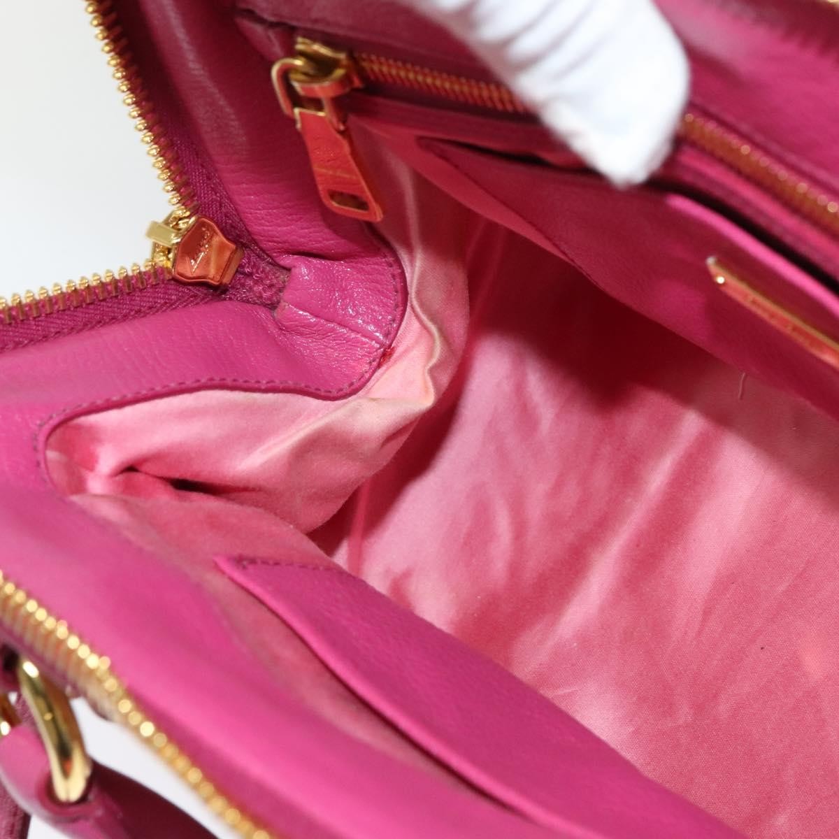Miu Miu Madras Bowler Bag Leather, PINK, LEATHER, Handbag