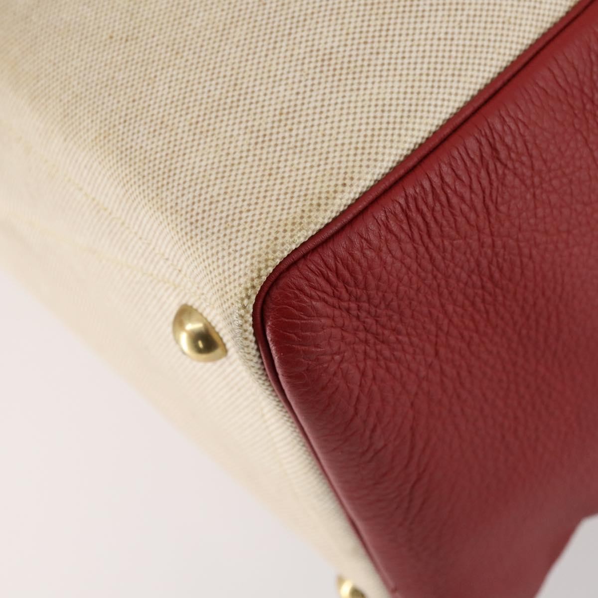 Hermes Victoria Travel Bag Toile, BEIGE, CANVAS, Travel bag