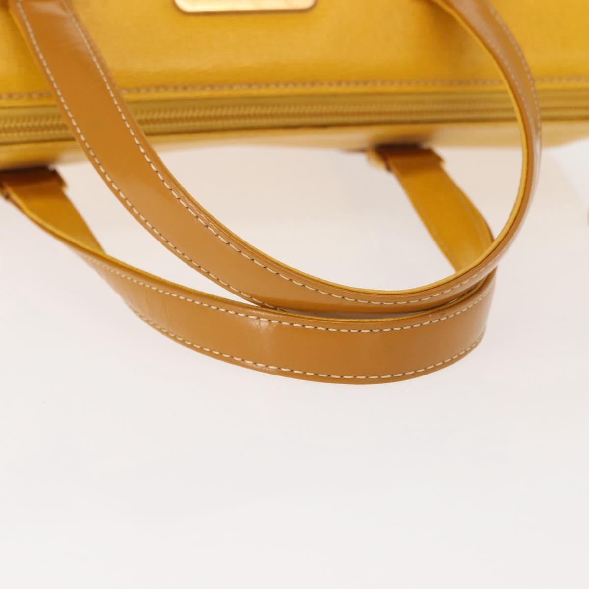 Burberry Vintage Handbag Leather, YELLOW, LEATHER, Handbag