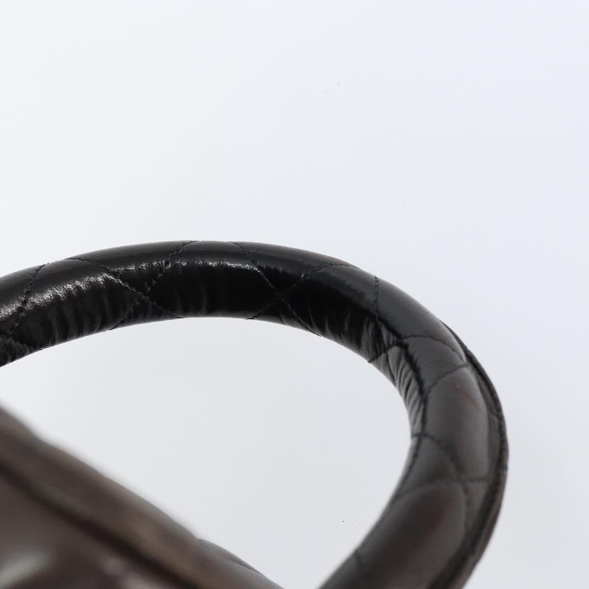 Chanel Vanity pouch Leather, BLACK, LEATHER, Toiletry Case