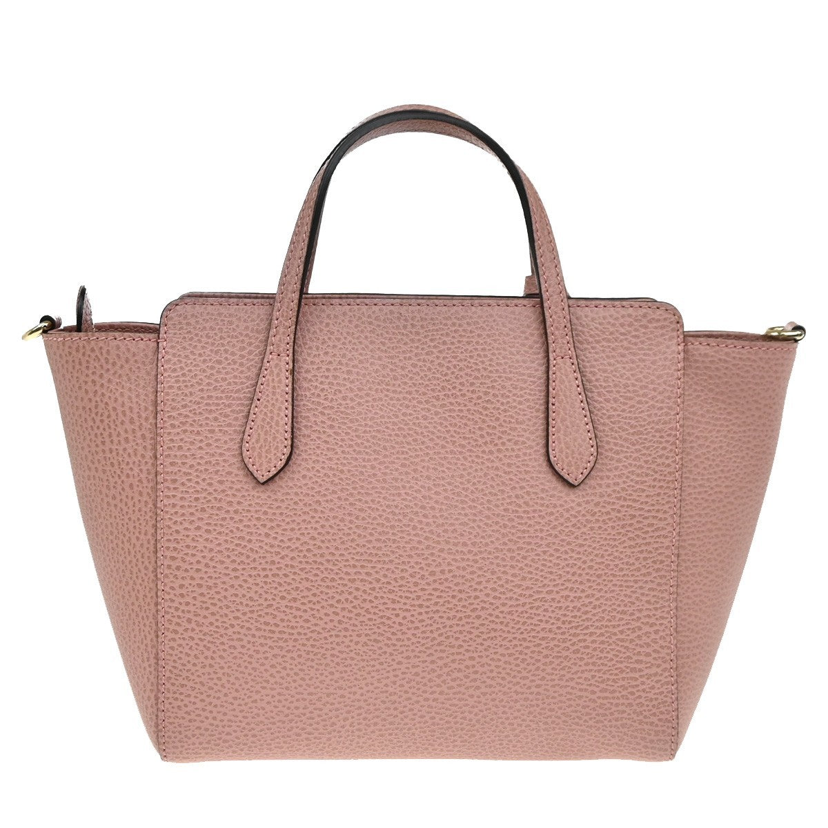 Gucci Swing Crossbody Bag Pebbled Leather, Pink, Leather, Handbag