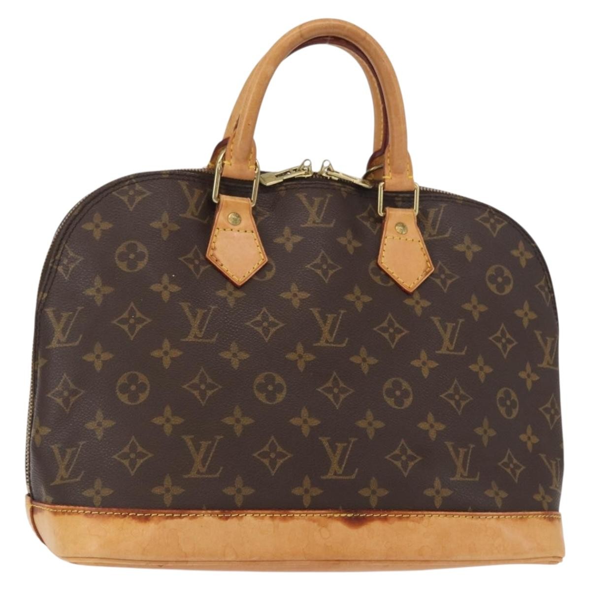Louis Vuitton Alma Handbag Monogram Canvas, BROWN, CANVAS, Handbag