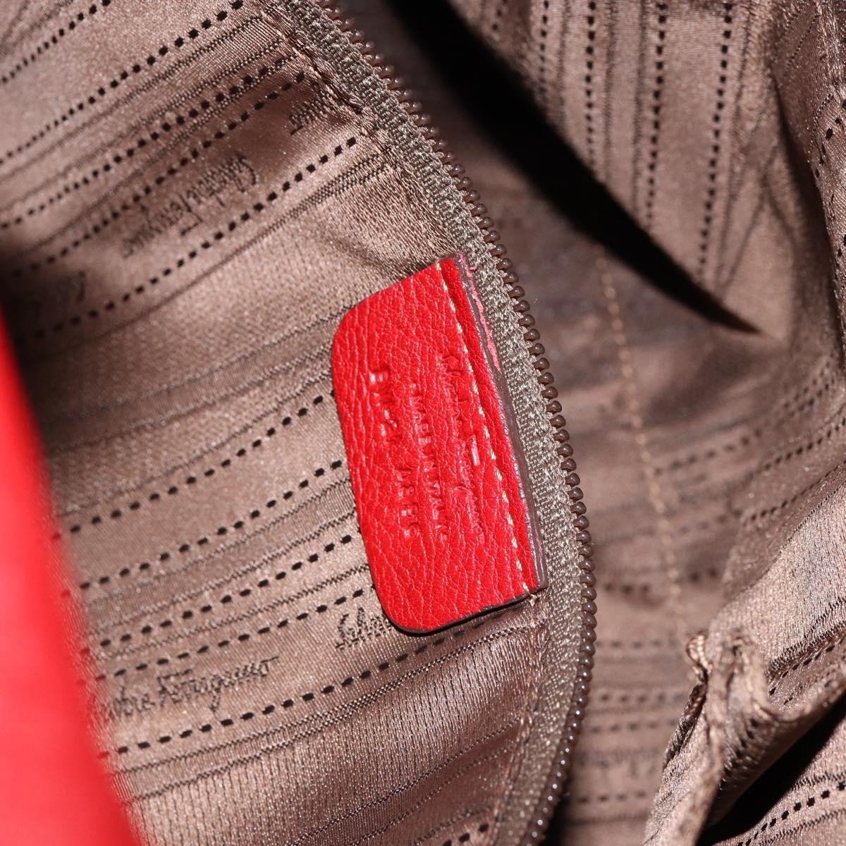 Salvatore Ferragamo Sofia Satchel Grainy Leather, RED, LEATHER, Handbag